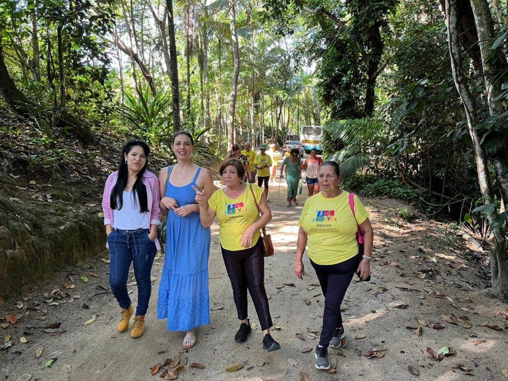 Momento de integração com a natureza: idosos do Centro de Convivência visitam a Represa do Pionte