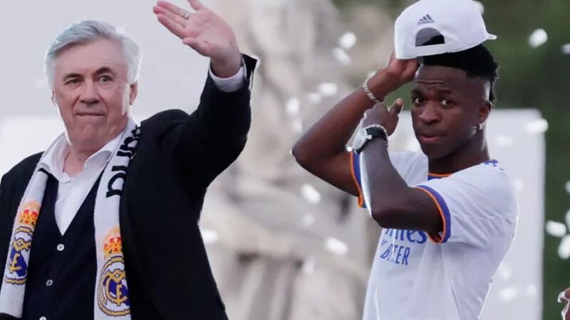 Vinicius Junior se despede de Ancelotti com carta emocionante: “Mudou minha vida”