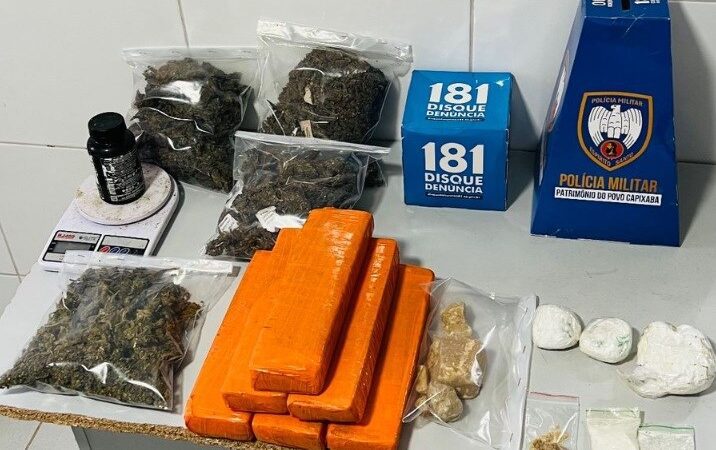 Polícia apreende quase 6 kg de maconha, crack e cocaína no Chapadão do 15