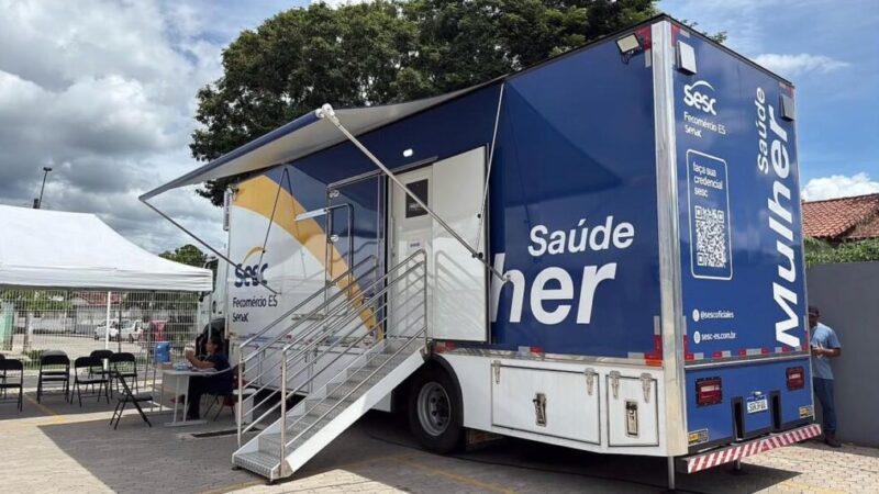 Unidade Móvel de Saúde leva exames preventivos para mulheres em Linhares