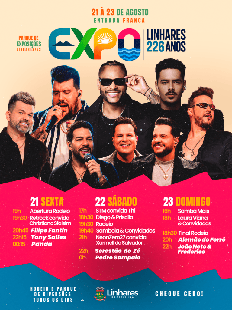 Linhares transforma aniversário de 226 anos em megaevento com shows e rodeio