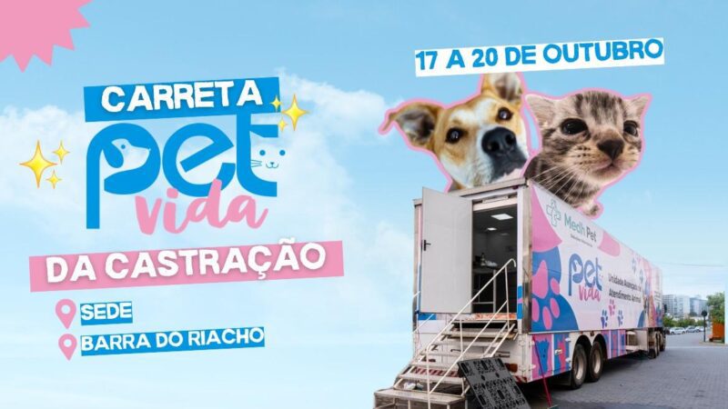 Cães e gatos de Aracruz podem receber atendimento na Carreta Pet Vida