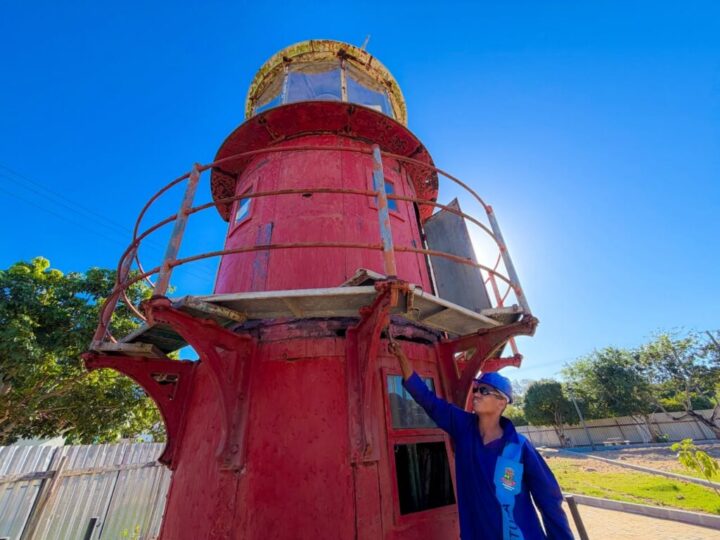 Farol de Regência ganha obras de restauro e praça será revitalizada
