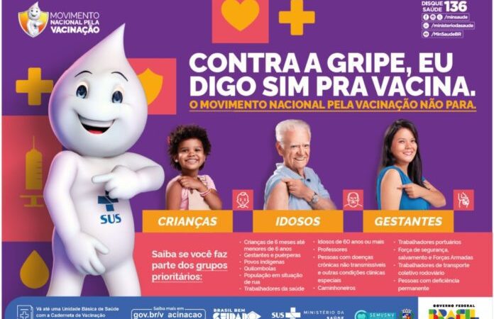 Começou a 26ª Campanha Nacional de Vacinação contra a Influenza