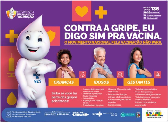 Começou a 26ª Campanha Nacional de Vacinação contra a Influenza