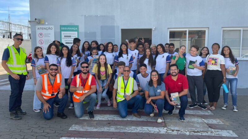 Estudantes da Emef Cid Adalberto dos Reis, localizada no Juparanã, recebem educação sobre consumo consciente e seguro de energia