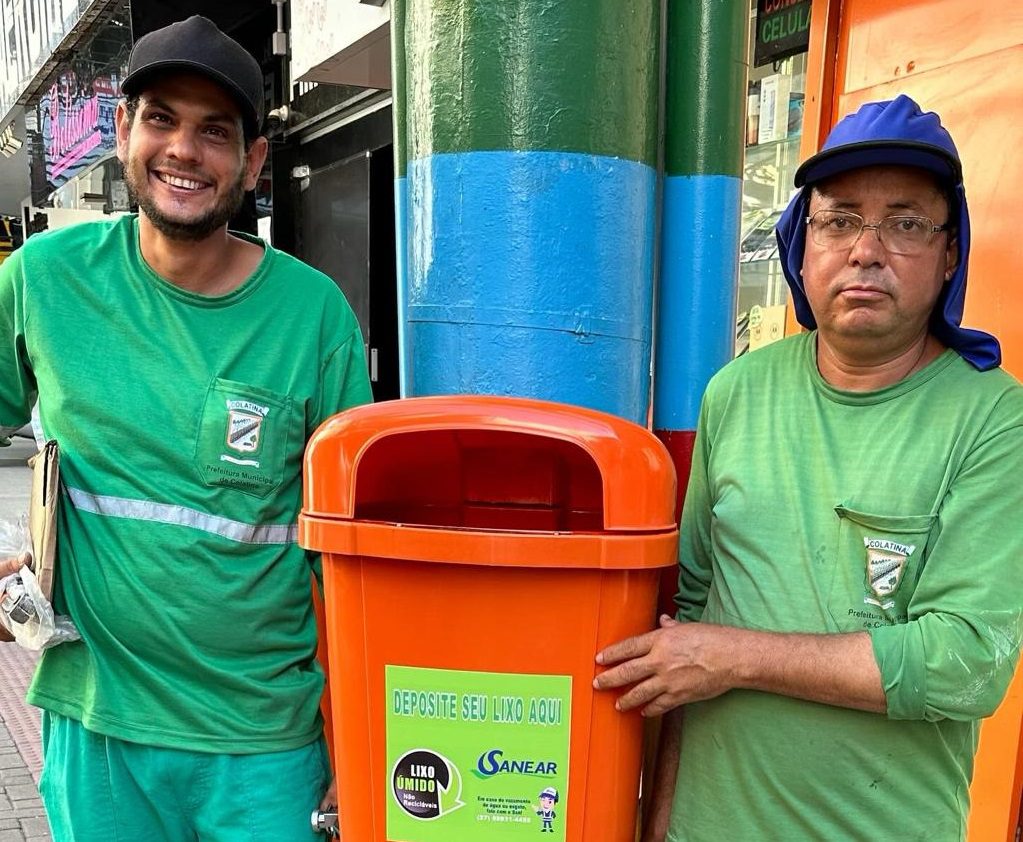 Prefeitura e SANEAR realizam instalação de novas papeleiras na cidade