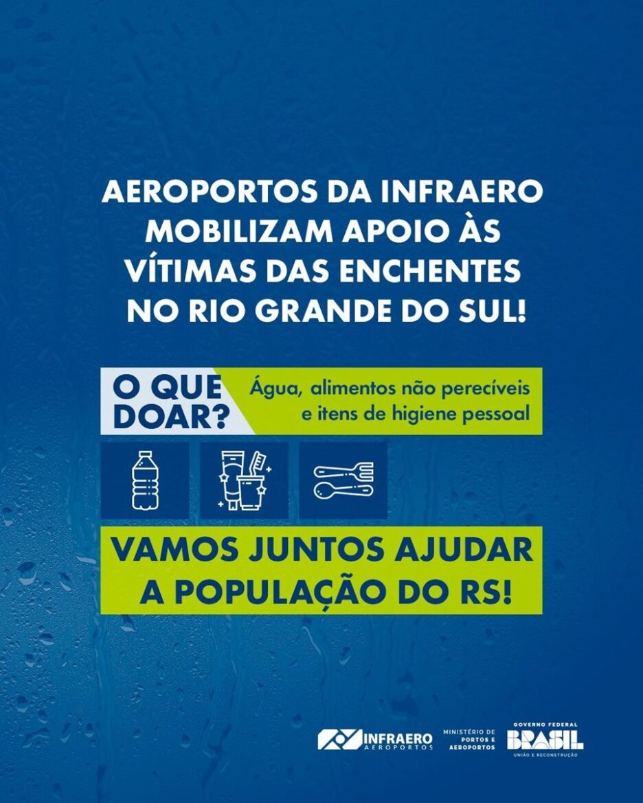 Solidariedade em Ação: Aeroporto de Linhares Recebe Doações para Ajudar Vítimas das Enchentes no Rio Grande do Sul