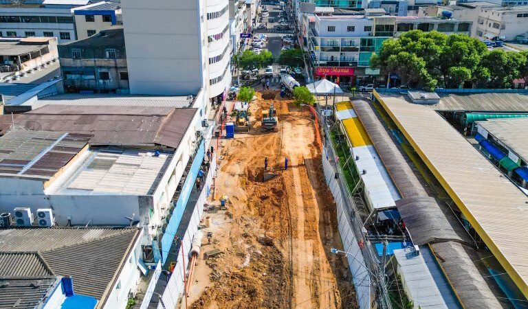 Mais uma etapa de macrodrenagem em andamento no centro