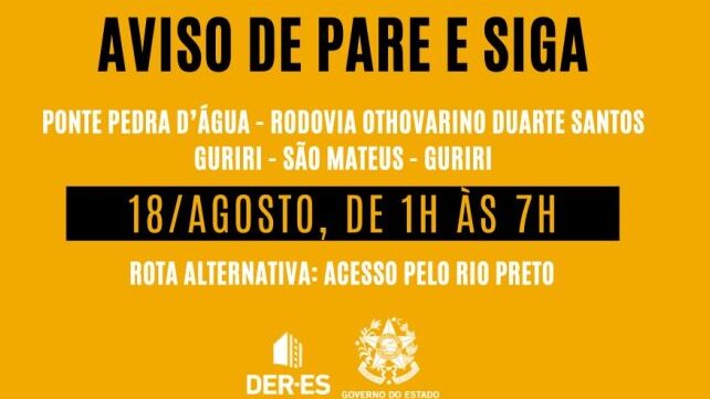 Interdição! Pare e Siga – Guriri – São Mateus