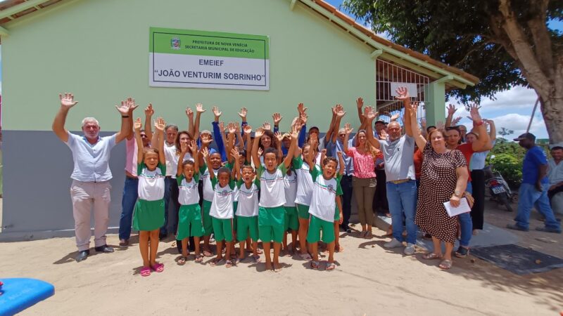 Com 56% das escolas do campo inauguradas, Nova Venécia investe em melhorias na infraestrutura educacional